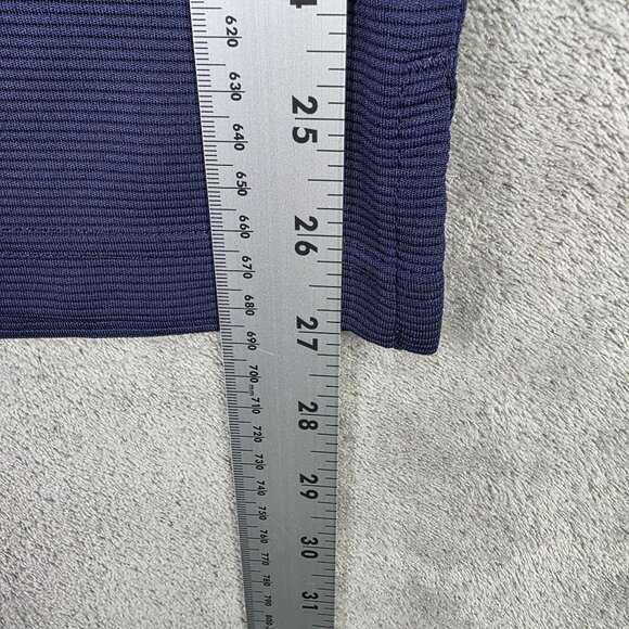 Mens Ben Hogan Blue Ribbed Performance Polo Golf Shirt Short Sleeve Size L - Picture 6 of 7